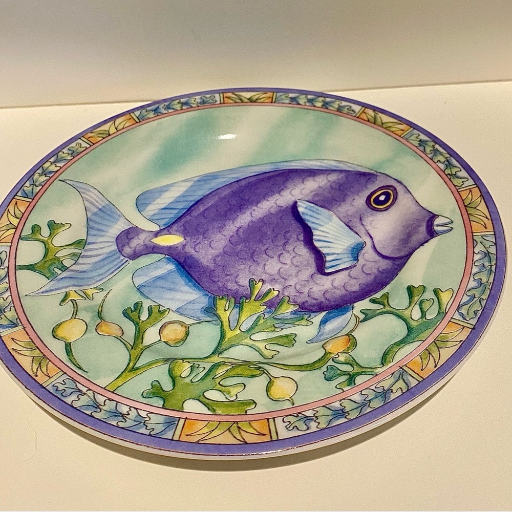 Ceramic dish set of 4 four fish